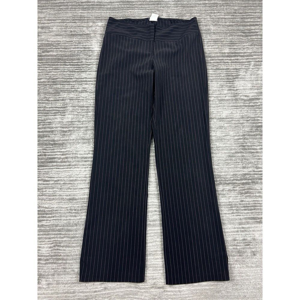 Wrapper Pants Juniors 9 Black Purple Pinstripe Dress Bootcut Made in USA Y2K